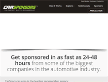 Tablet Screenshot of carsponsors.com